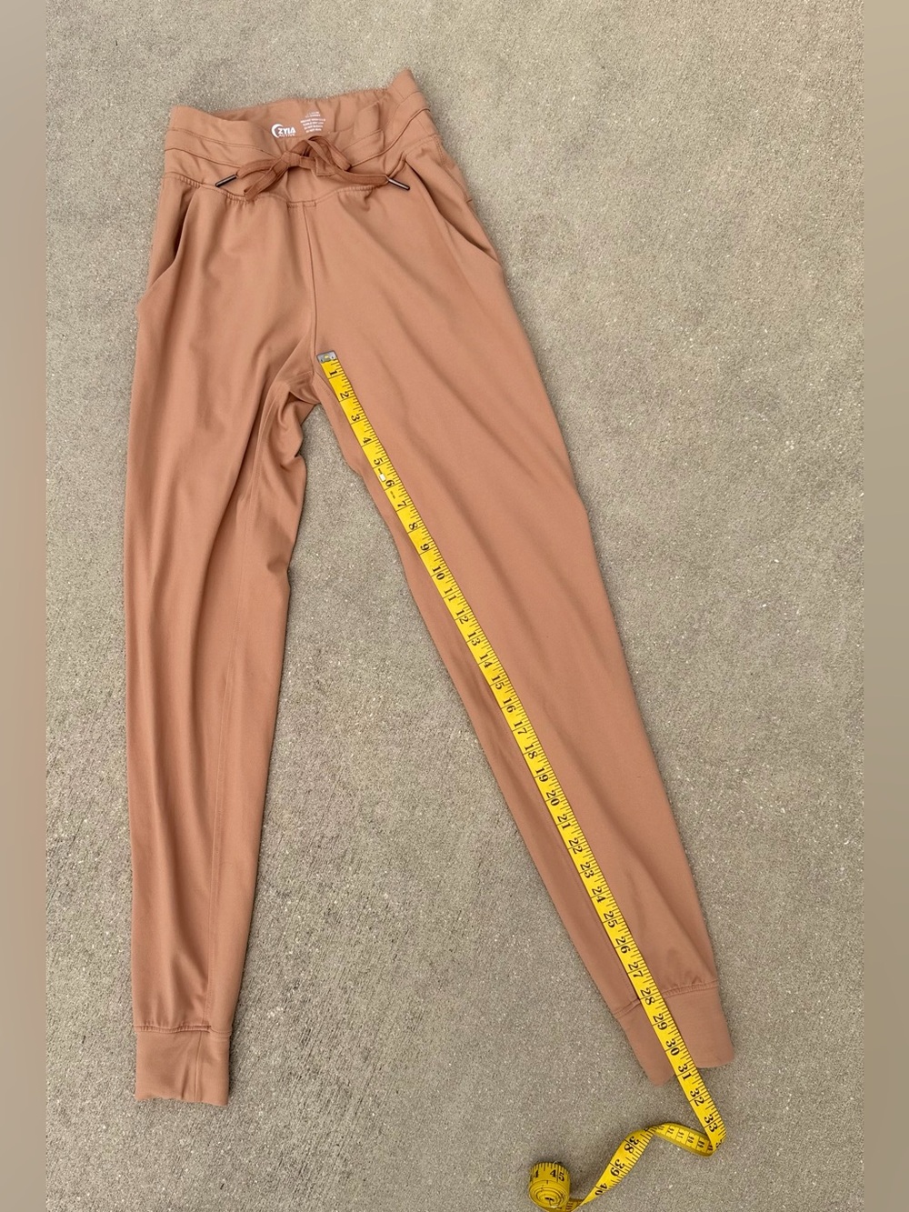 ZYIA Active Ascend Peach Pocket Joggers High Waist Soft Stretch Knit Cabincore S - Picture 10 of 14